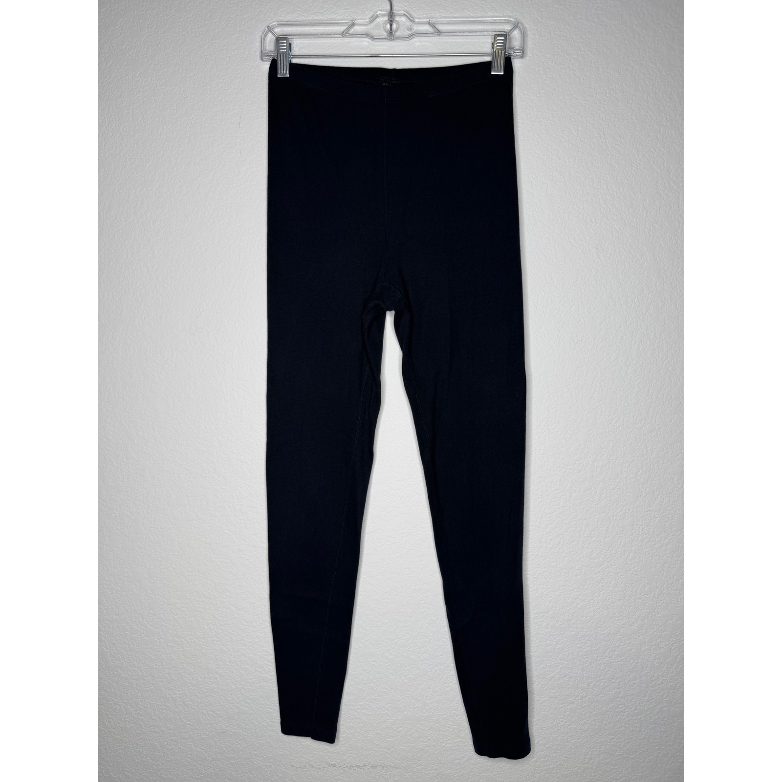 Pansy Organic Usa Cotton Leggings Black High Waisted Large Made In California